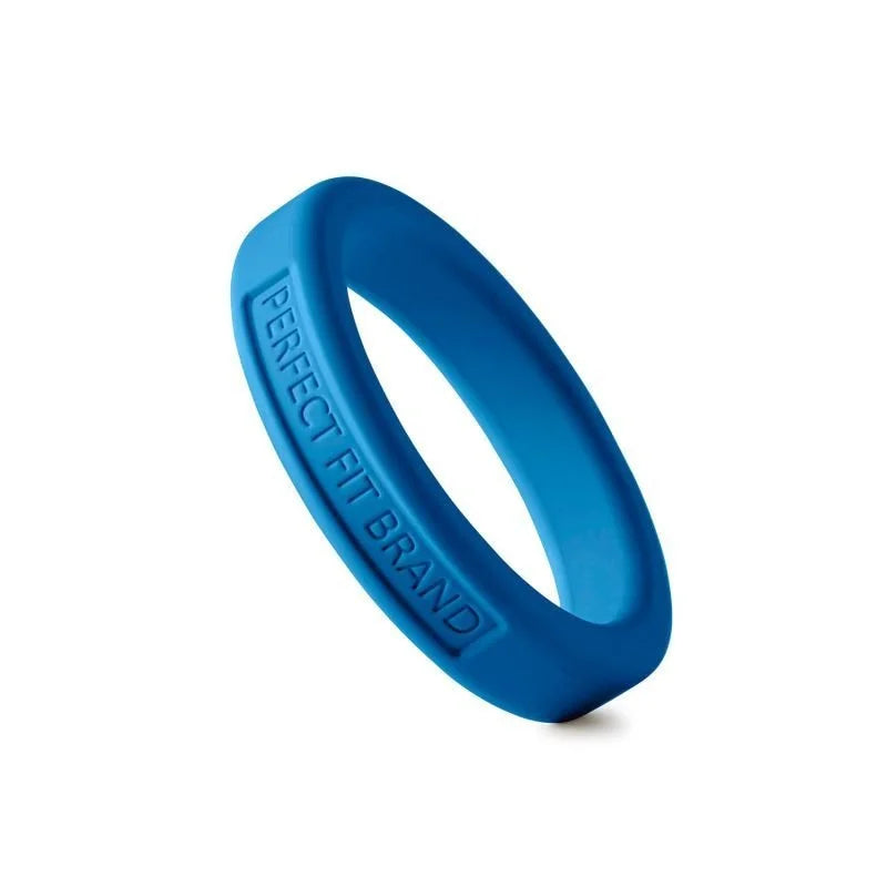 Perfect Fit Classic Silicone Medium Stretch Penis Ring 44mm Blue