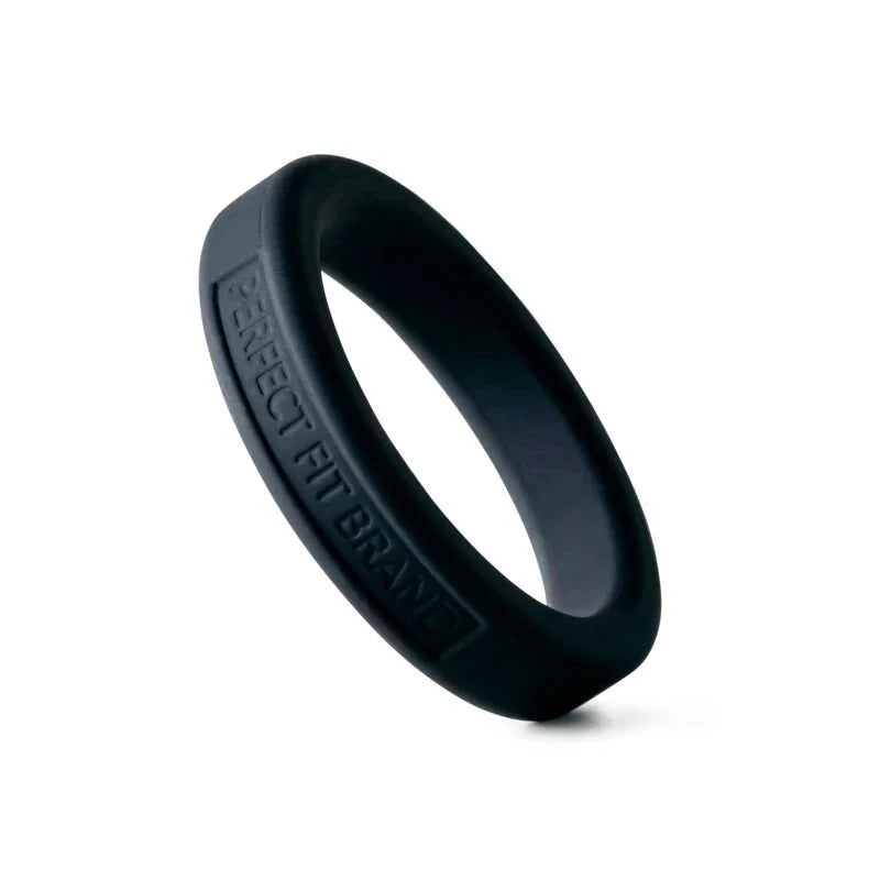 Pefect Fit Classic Silicone Medium Stretch Penis Ring 44mm Black