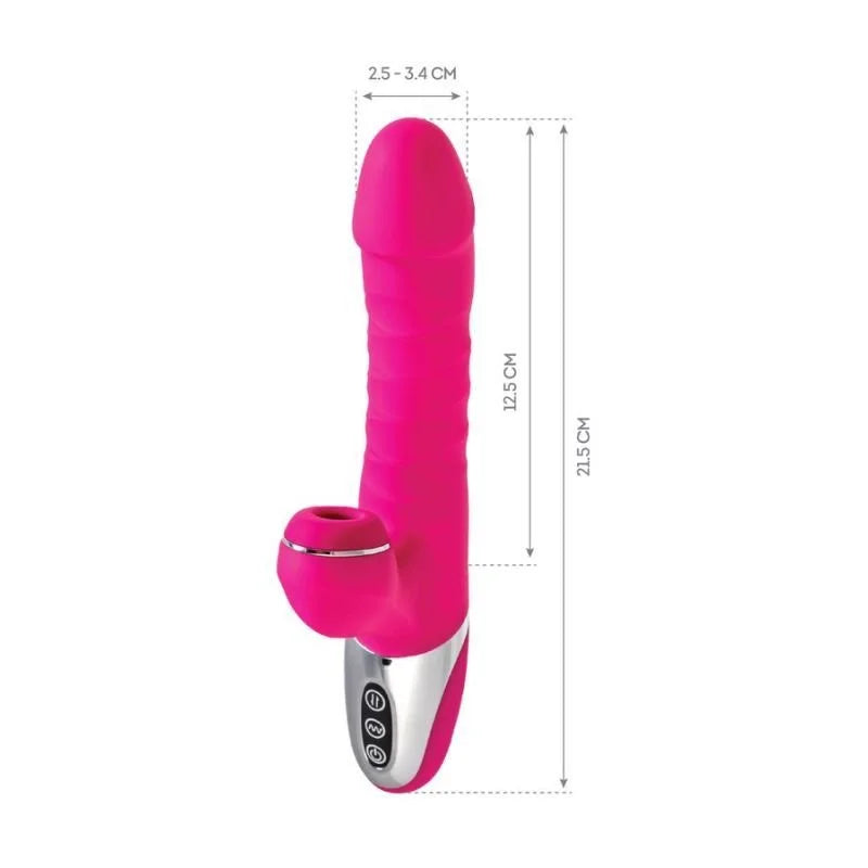 JOS To-Frolly Thrusting and Sucking Vibrator - Pink