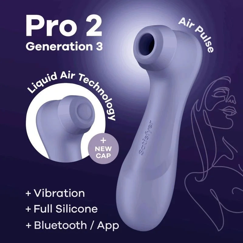Satisfyer Pro 2 Gen 3 App Control Clitoral Stimulator - Lilac