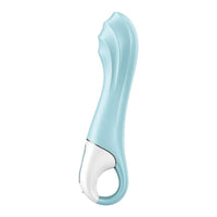 Satisfyer Air Pump 5+ App Compatible Inflatable G Spot Vibrator 8" - Blue