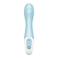 Satisfyer Air Pump 5+ App Compatible Inflatable G Spot Vibrator 8" - Blue