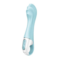 Satisfyer Air Pump 5+ App Compatible Inflatable G Spot Vibrator 8" - Blue