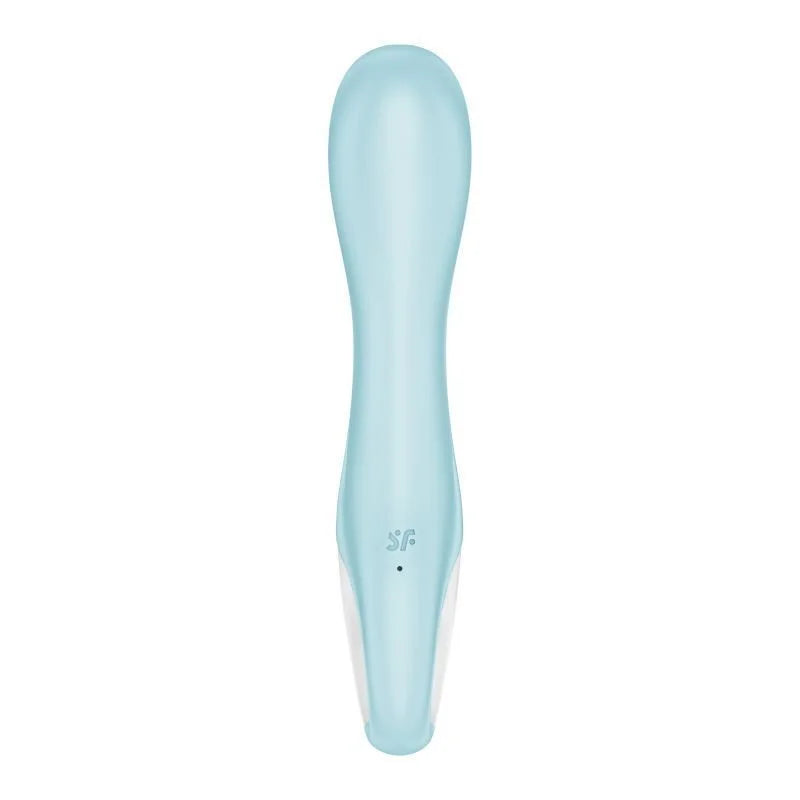 Satisfyer Air Pump 5+ App Compatible Inflatable G Spot Vibrator 8" - Blue