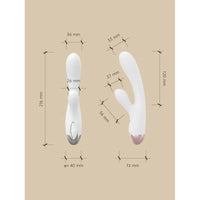 Pada Rabbit and G-Spot Pulsing Vibrator - White