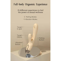 Pada Rabbit and G-Spot Pulsing Vibrator - White