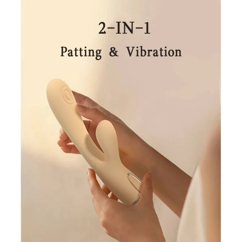 Pada Rabbit and G-Spot Pulsing Vibrator - White