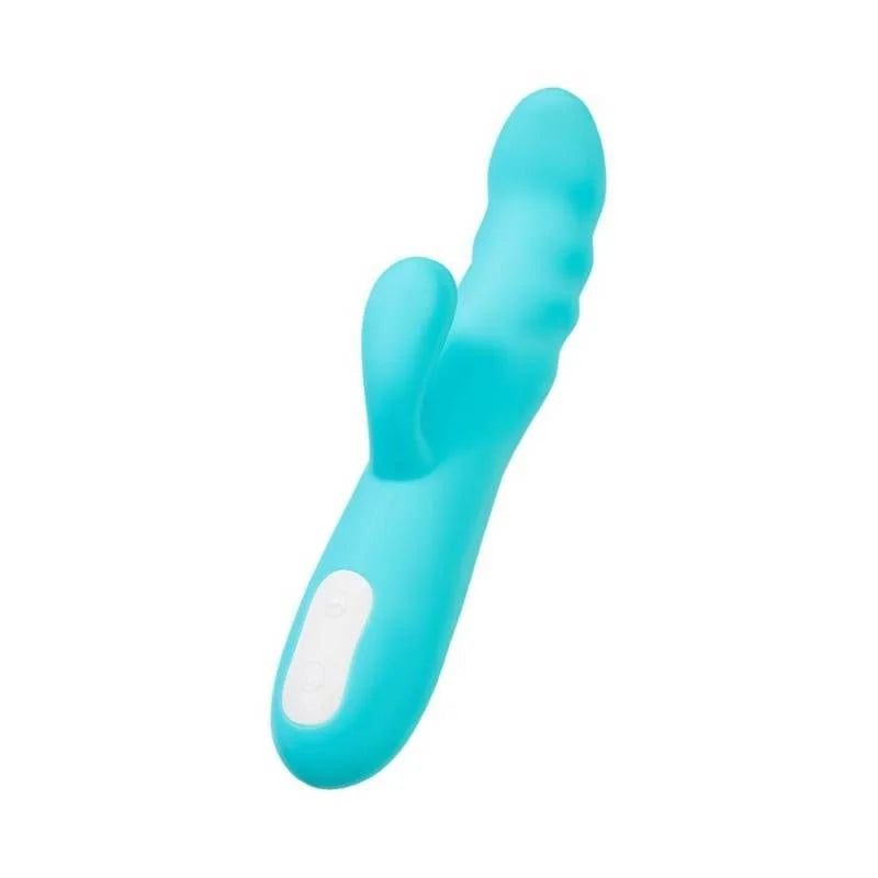 JOS Merry Swirl Rotating Shaft Rabbit Vibrator Blue - Blue