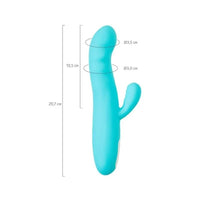 JOS Merry Swirl Rotating Shaft Rabbit Vibrator Blue - Blue