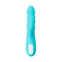 JOS Merry Swirl Rotating Shaft Rabbit Vibrator Blue - Blue