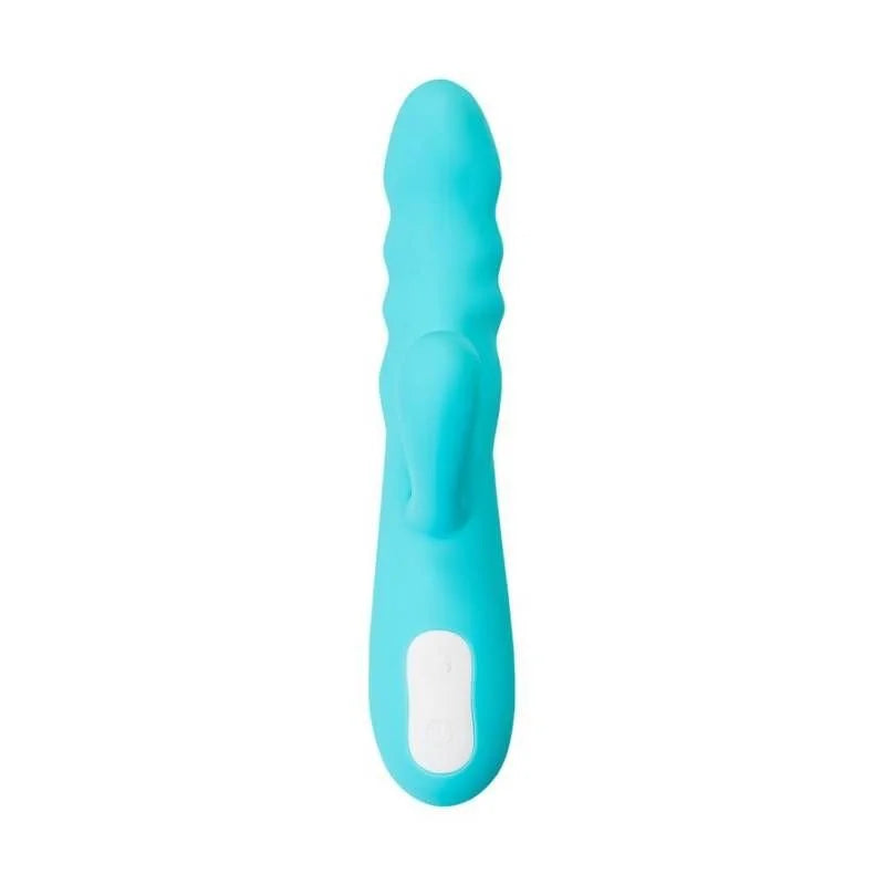 JOS Merry Swirl Rotating Shaft Rabbit Vibrator Blue - Blue