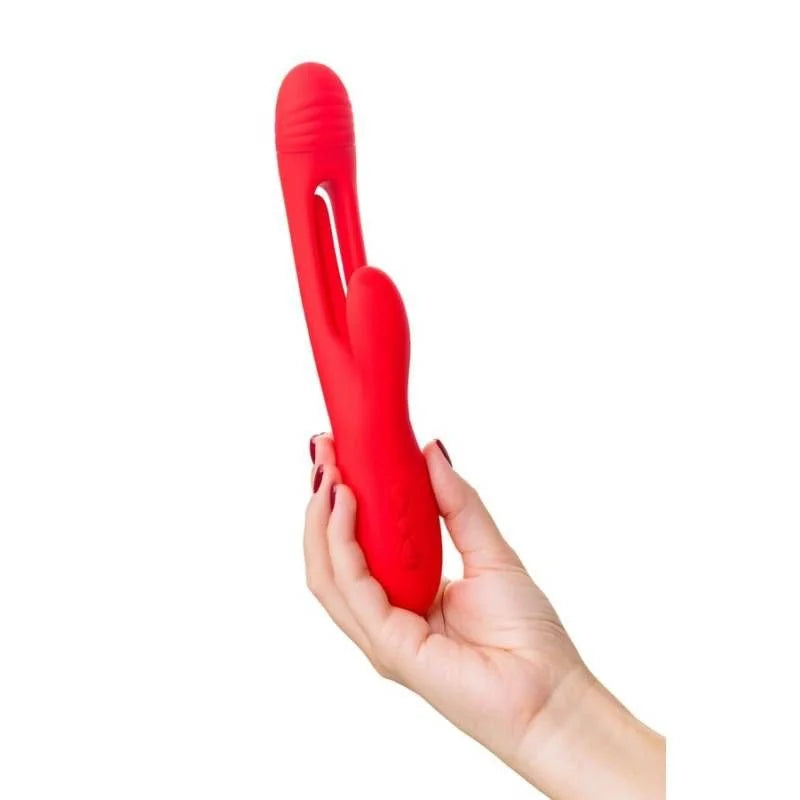 JOS Patti Moving Tongue Rabbit Vibrator Red - Red