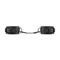 Bedroom Fantasies Faux Leather Handcuffs - Black