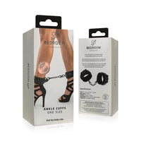 Bedroom Fantasies Faux Leather Ankle Cuffs - Black
