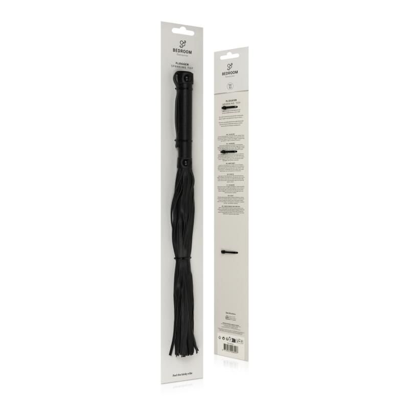 Bedroom Fantasies Faux Leather Flogger - Black