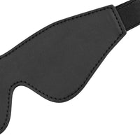 Bedroom Fantasies Faux Leather Blindfold - Black
