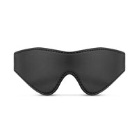 Bedroom Fantasies Faux Leather Blindfold - Black