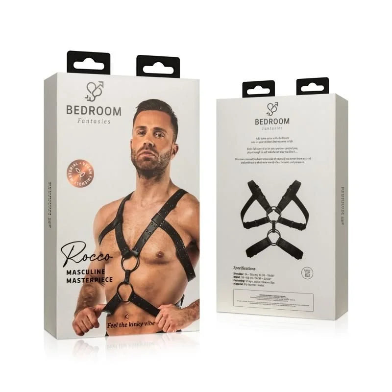 Bedroom Fantasies Rocco Bondage Harness - Black