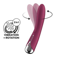 Satisfyer Spinning Vibe 1 Rotating Vibrator 6.9" - Red