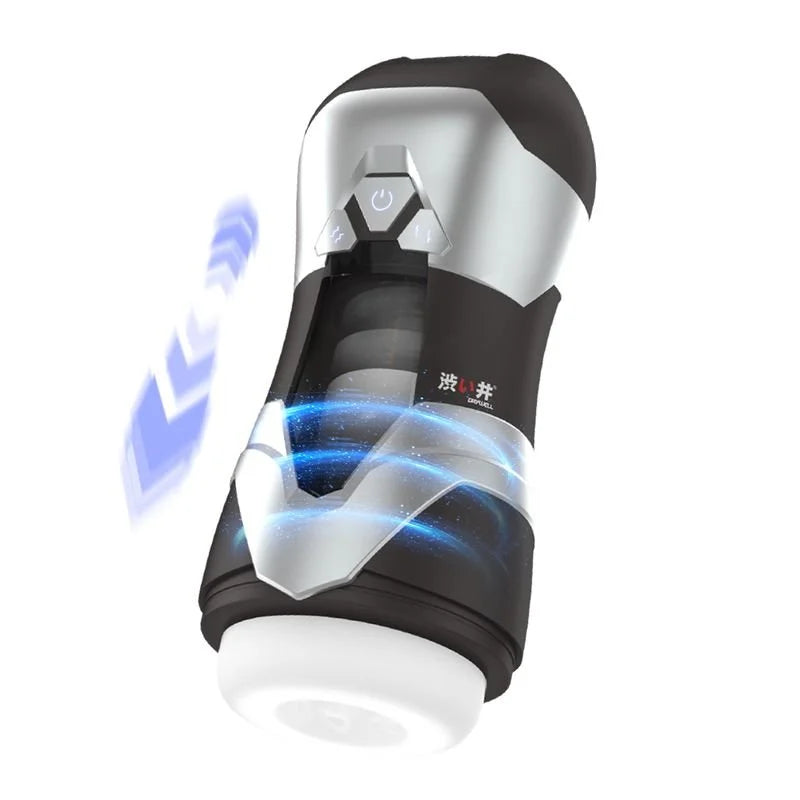 DVA Automatic Thrusting & Vibrating Masturbator - Black