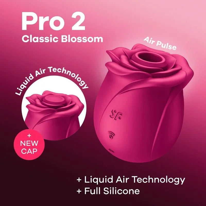 Satisfyer Pro 2 Classic Blossom Air Wave Clitoral Stimulator - Pink