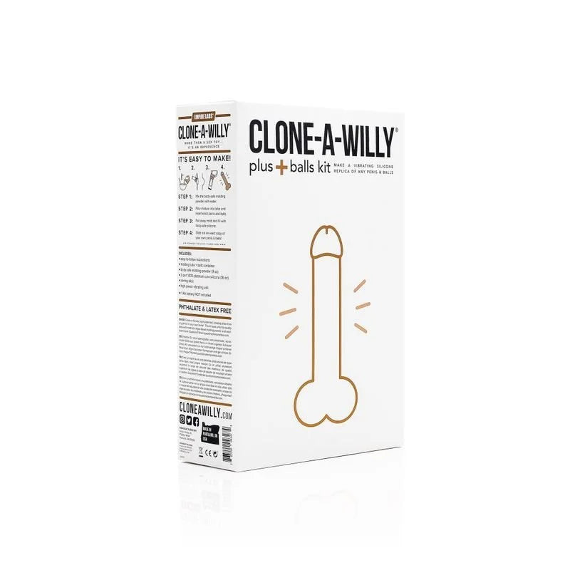 Clone a Willy Plus Balls Kit Deep Skin Tone Dildo - Flesh