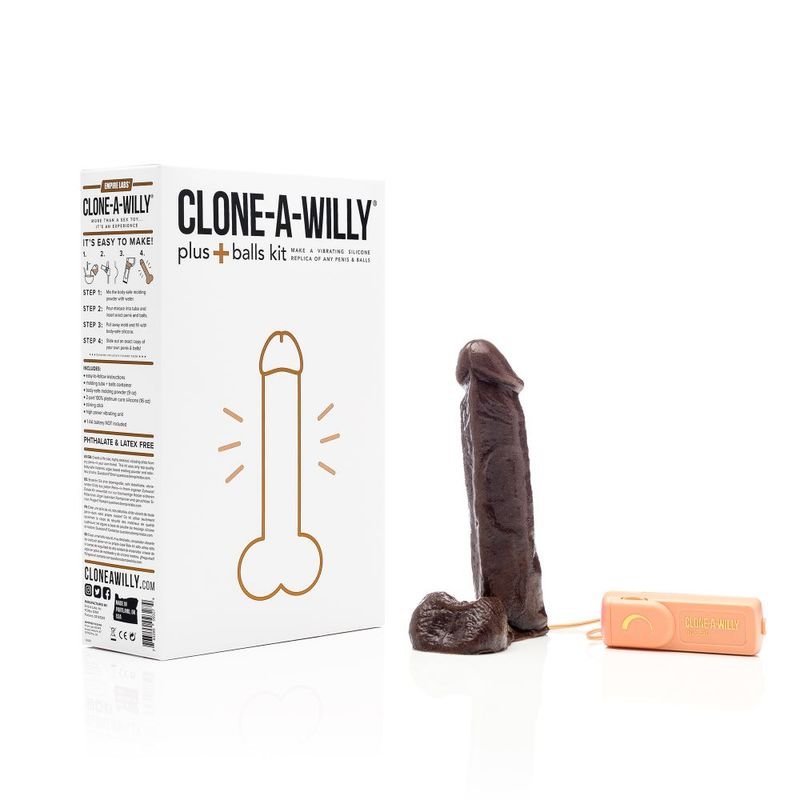 Clone a Willy Plus Balls Kit Deep Skin Tone Dildo - Flesh