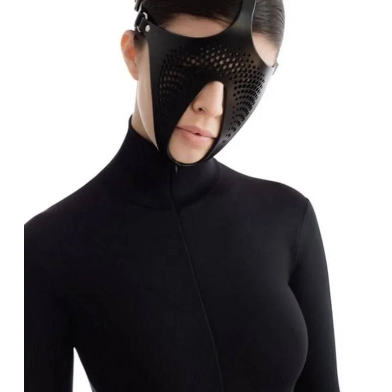 Daytona Ex Machina Genuine Leather Mask - Black
