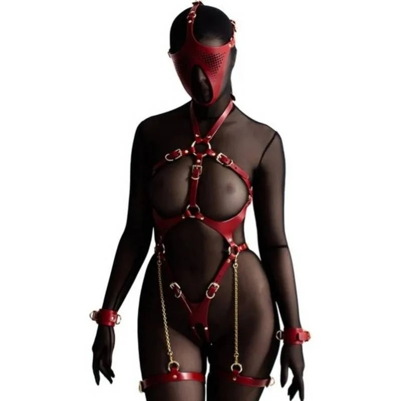 Daytona Ex Machina Genuine Leather Mask - Red