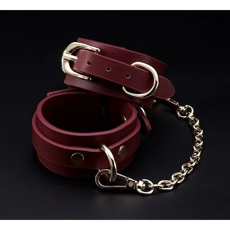 Daytona Deluxe Bondage Play Kit Burgundy Gold - 8 Piece Set