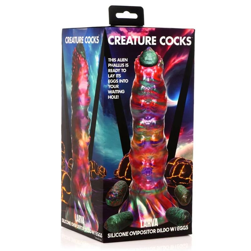Creature Cocks Larva Silicone Ovipositor Dildo w/ Eggs