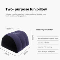 Inflatable Sex Positioning Half Dome Cushion with Toy Holder