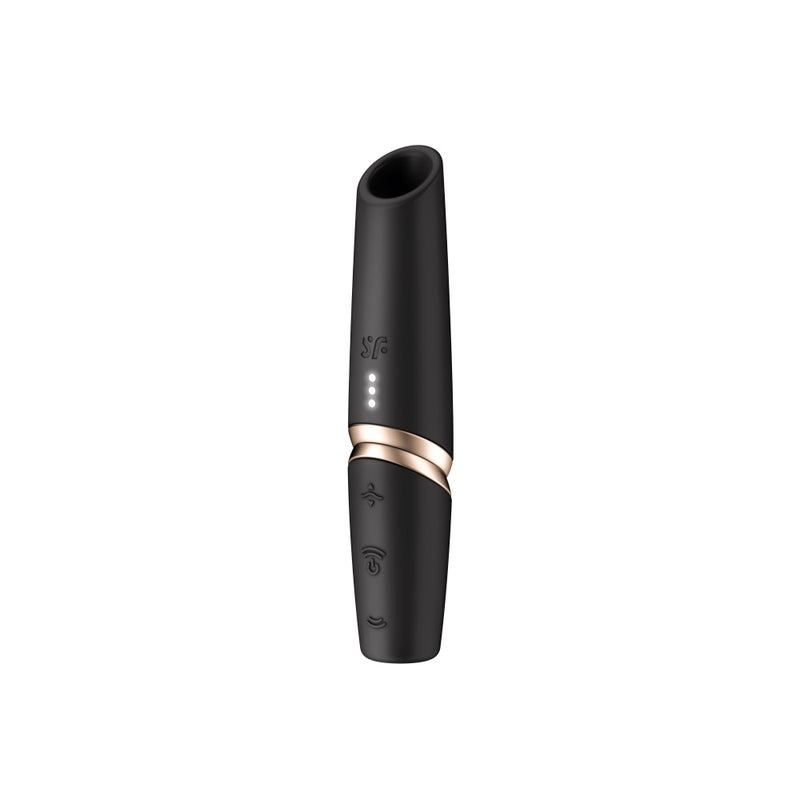 Satisfyer Perfect Kiss Air Pulse Clitoral Stimulator 4.7" - Black