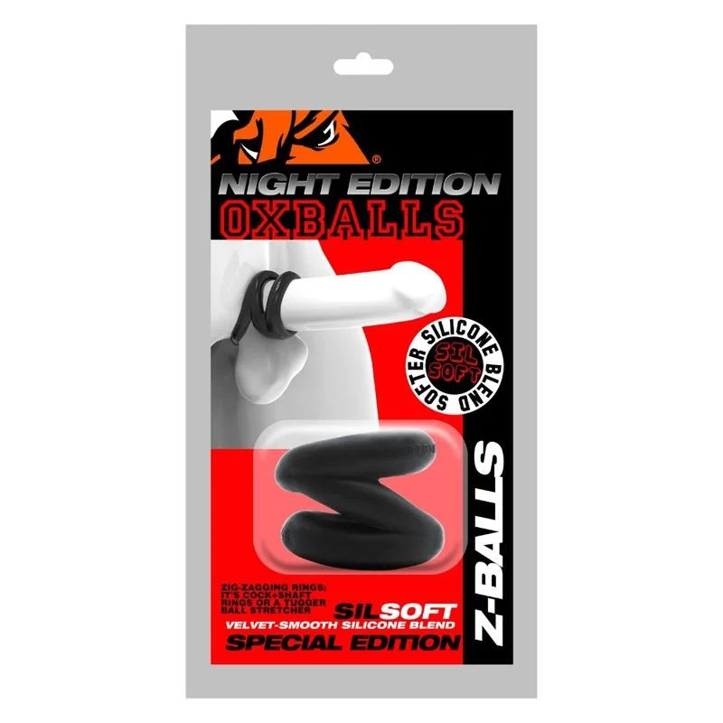 OxBalls Night Edition Silicone Blend Z-Balls Cock Ring
