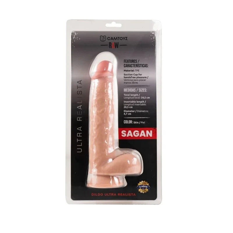 Raw Ultra Realistic Double Layered Dildo Sagan Small - 7.5"