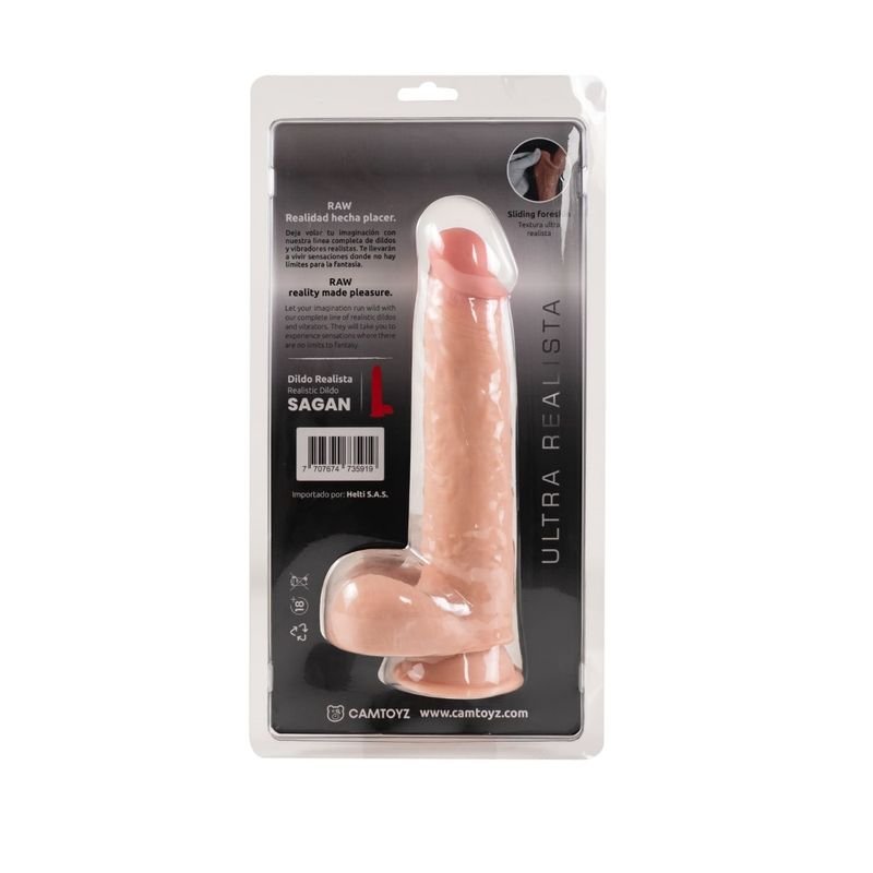 Raw Ultra Realistic Double Layered Dildo Sagan Large - 9.5"