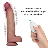 Lovetoy Vibrating Sliding Skin Pro II Silicone Dong 10in
