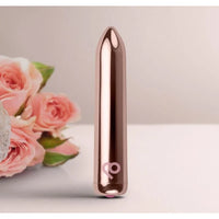 Rocks Off Golden Rose Rechargeable Vibrating Bullet Vibrator - Golden