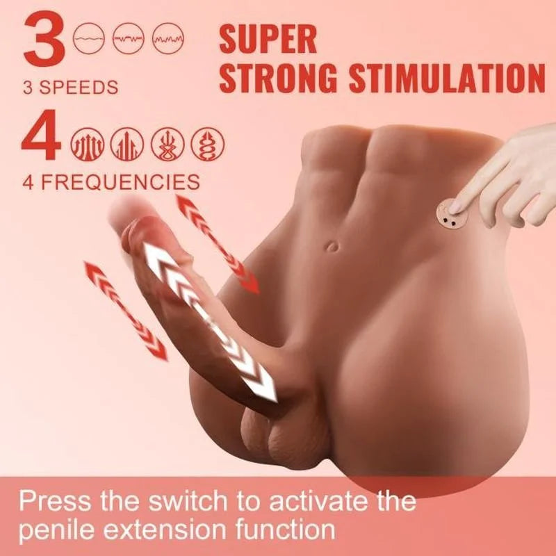 Lovetoy Bartlett 5kg USB Auto Thrusting 15cm Male Cock & Ass Masturbator
