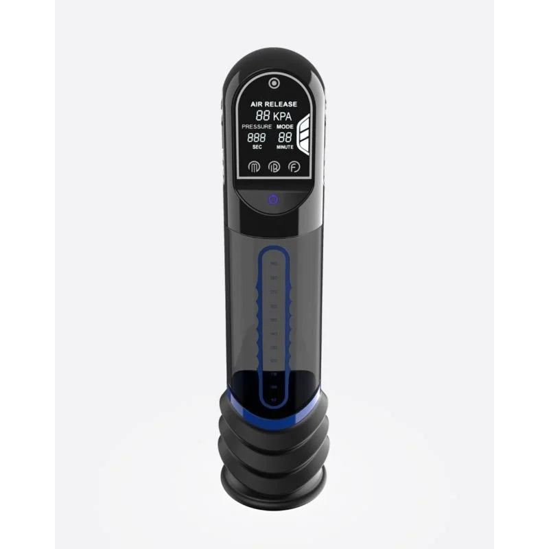 ISP90 Curve Infrared Automatic LCD Penis Pump - Blue