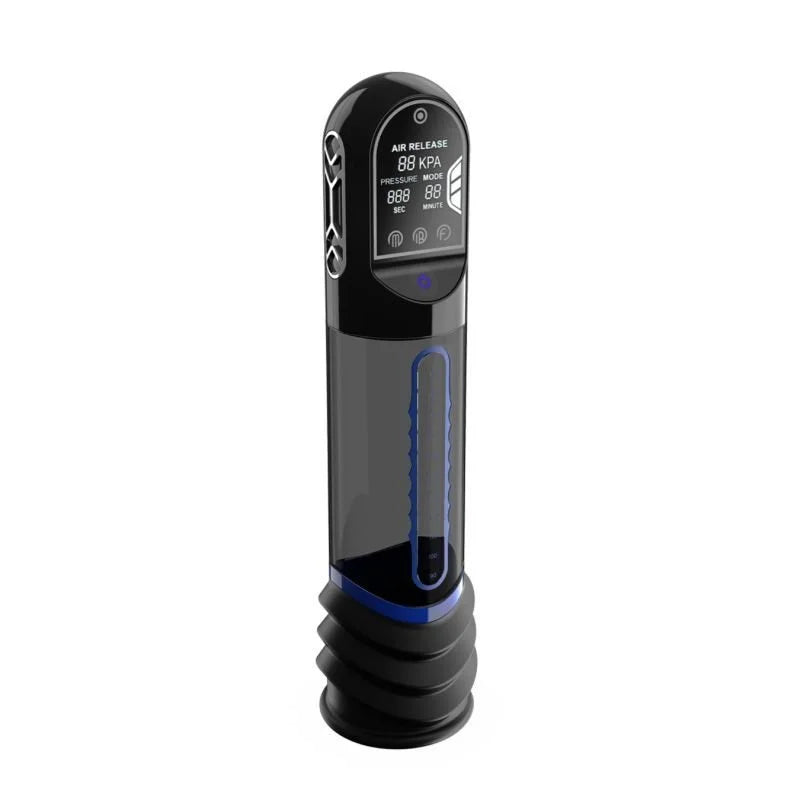ISP90 Curve Infrared Automatic LCD Penis Pump - Blue