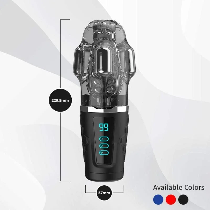 Hypershaker Automatic App-Controlled LCD Masturbator - Black
