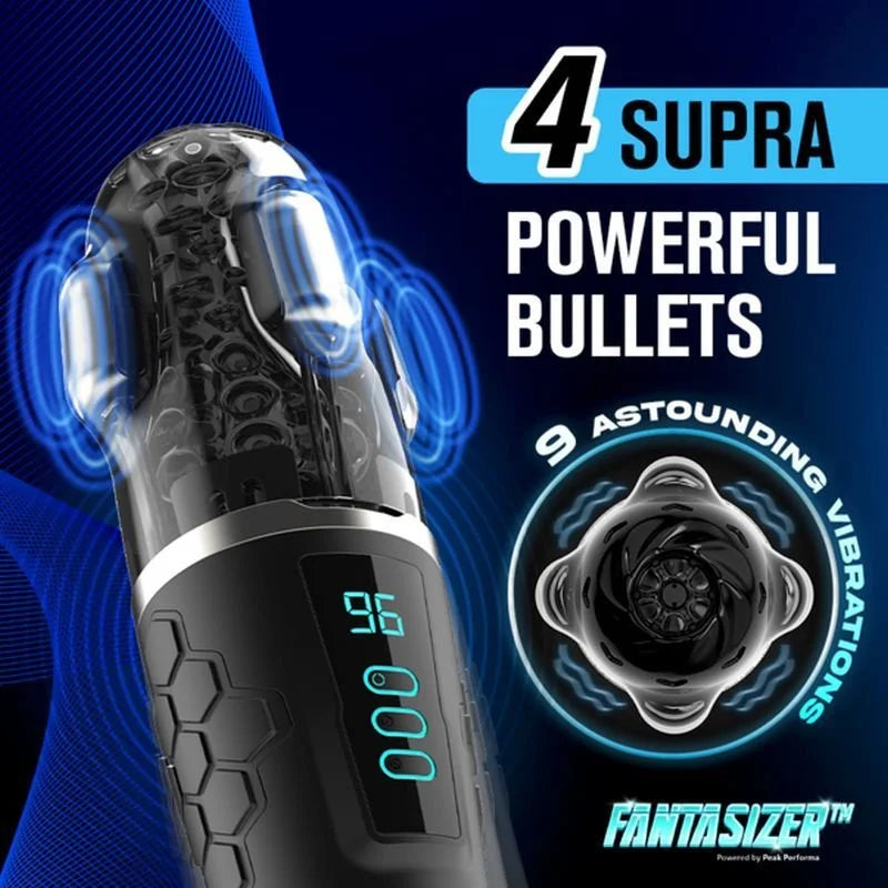 Hypershaker Automatic App-Controlled LCD Masturbator - Black
