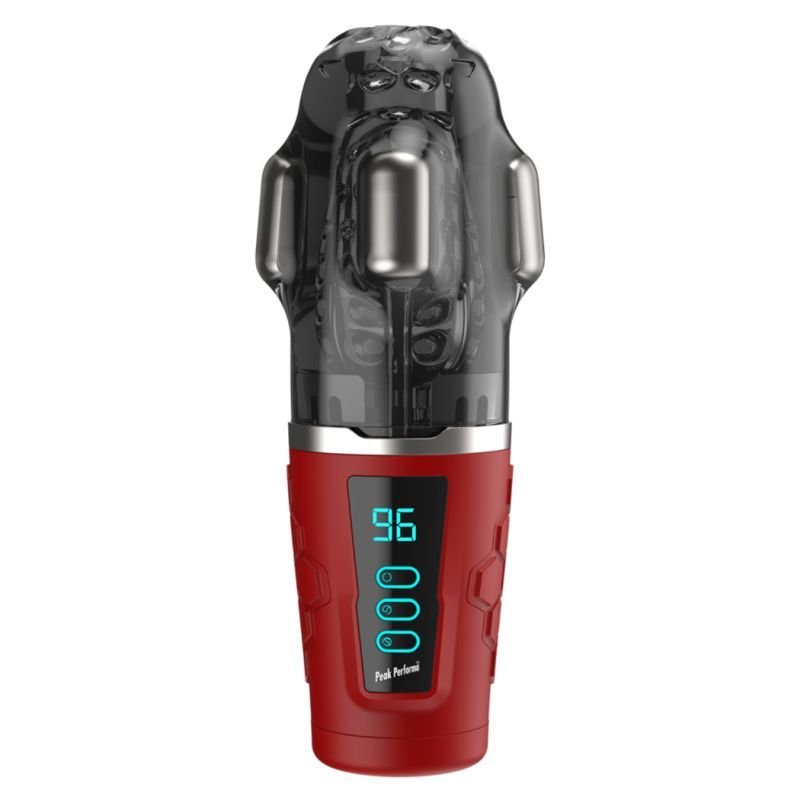 Hypershaker Automatic App-Controlled LCD Masturbator - Red
