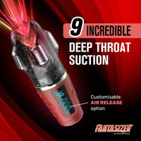 Hypershaker Automatic App-Controlled LCD Masturbator - Red