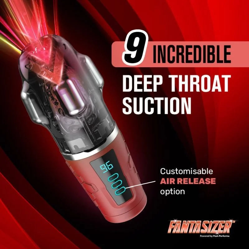 Hypershaker Automatic App-Controlled LCD Masturbator - Red